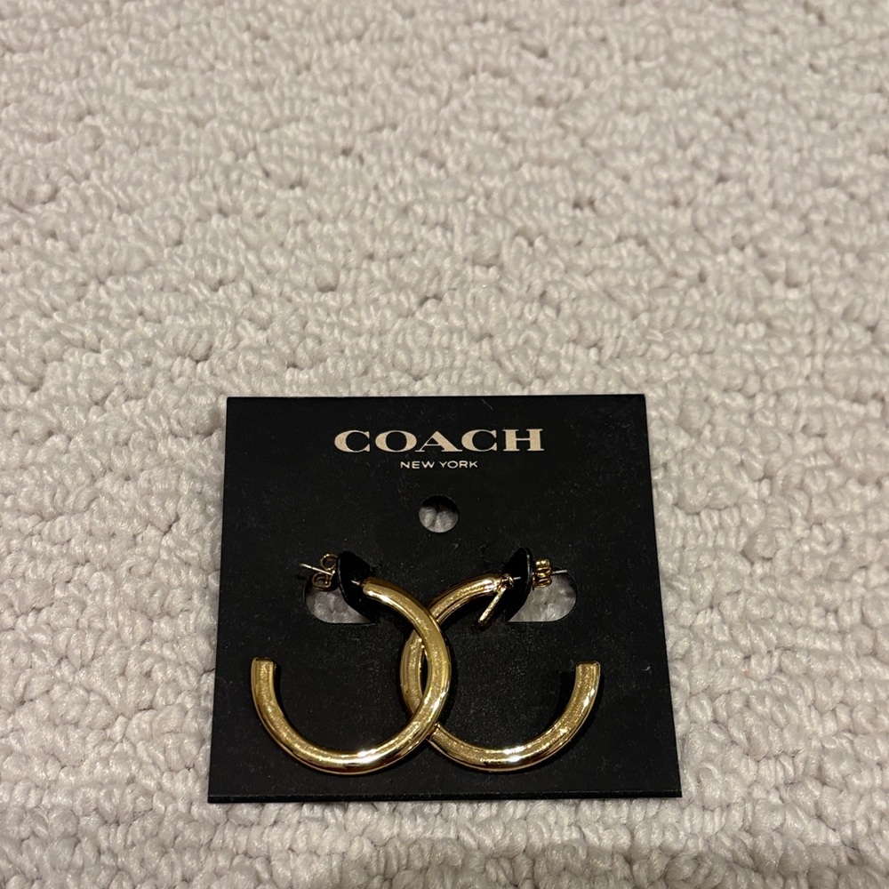 Coach Elegant Gold Hoop Earrings